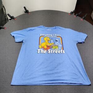 Sesame Street x The Streets Big Bird T-Shirt Mens L Blue Mike Skinner UK Merch L